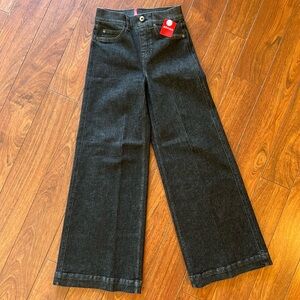 NWT Spanx Wide Leg Jeans in Charcoal Wash